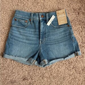 NWT Madewell High-Rise Denim Shorts Size 25